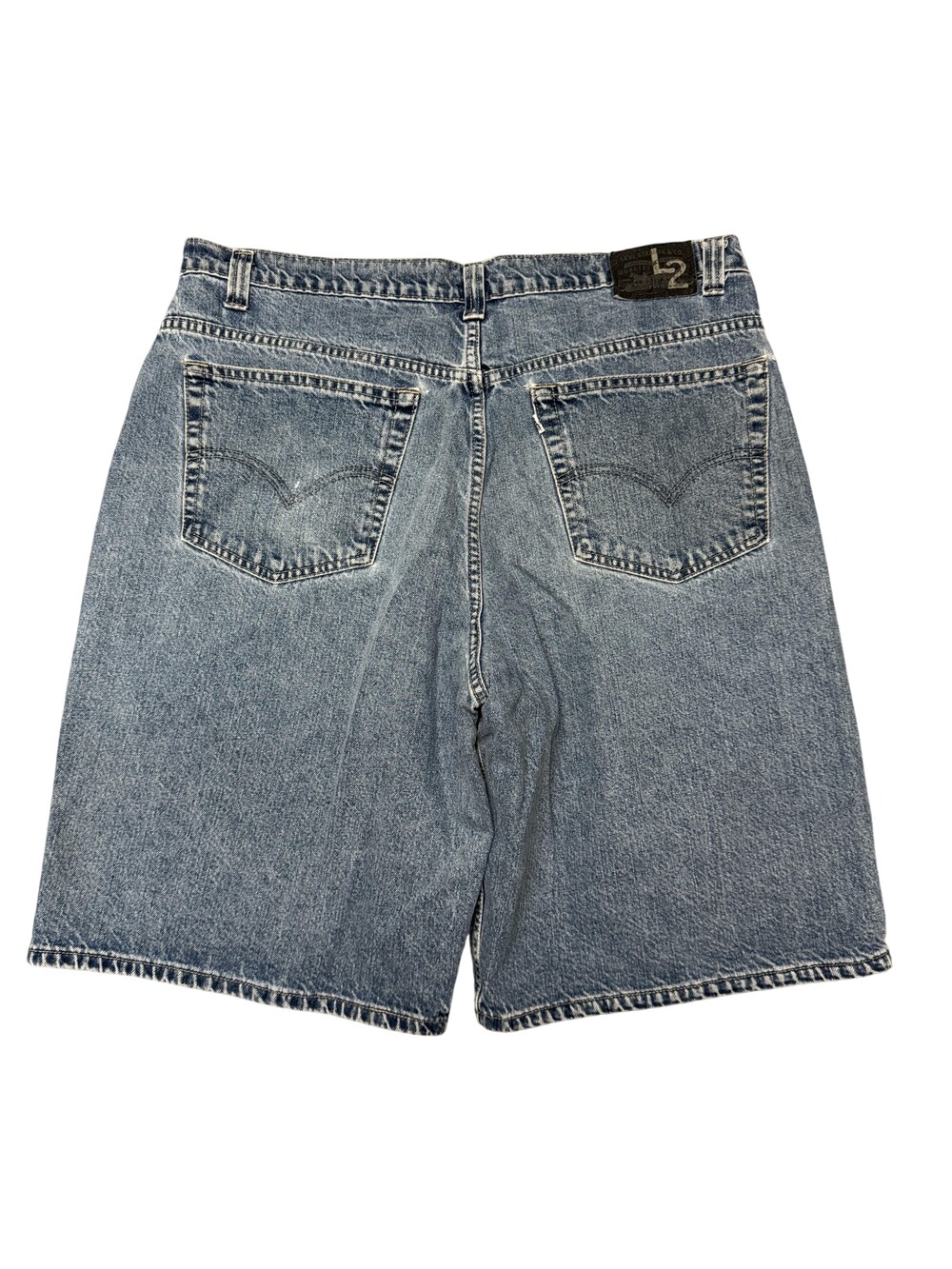 Levi's L2 Shorts Mens 38 Blue Denim baggy Fit 5 Pocket silvertab skater